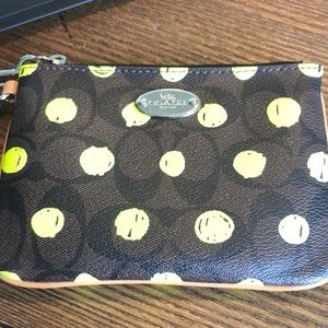 Coach wristlet brown lemons adorable holiday gift